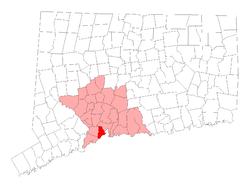 map of CT showing location of West Haven